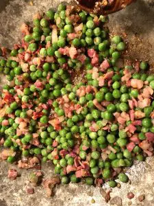 Pancetta and peas