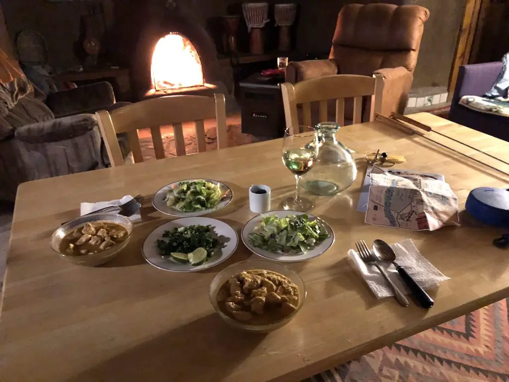 Dinner at Taos Earthship