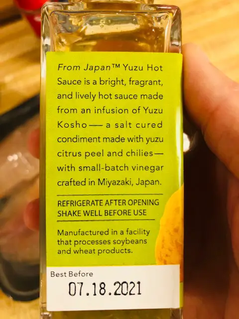 Hot yuzu sauce