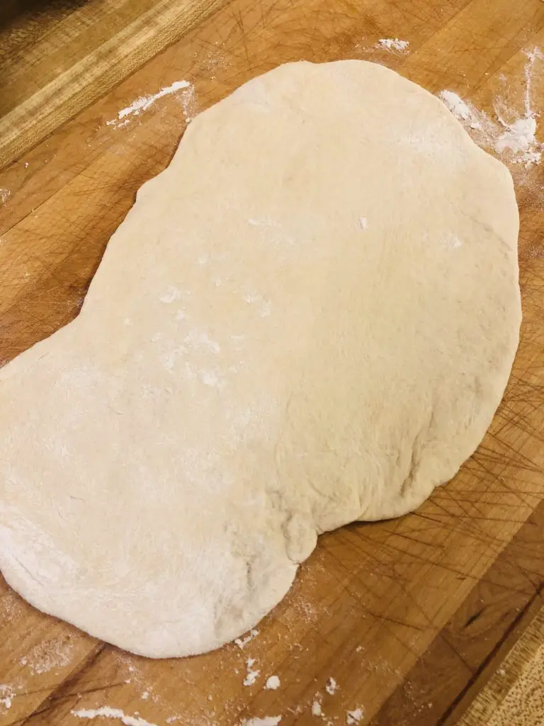 rolled out dough on a surface