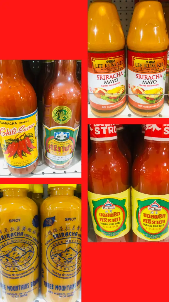 Various Sriracha Sauces