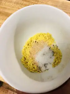 seasonings in a small white bowl