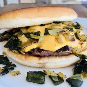 Green Chile Burger With cheese