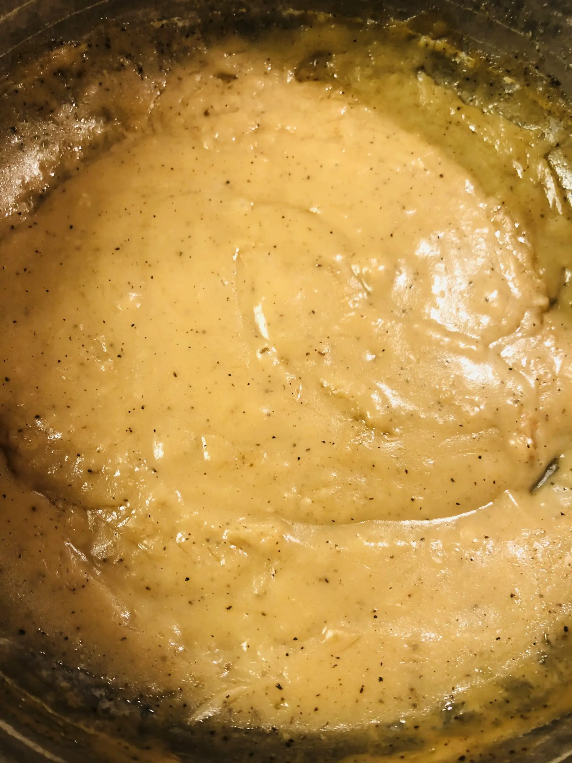 gravy in a saucepan