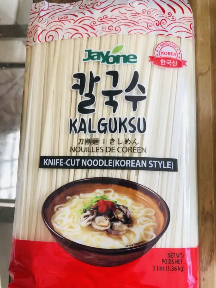 package of Kalguksu noodles 