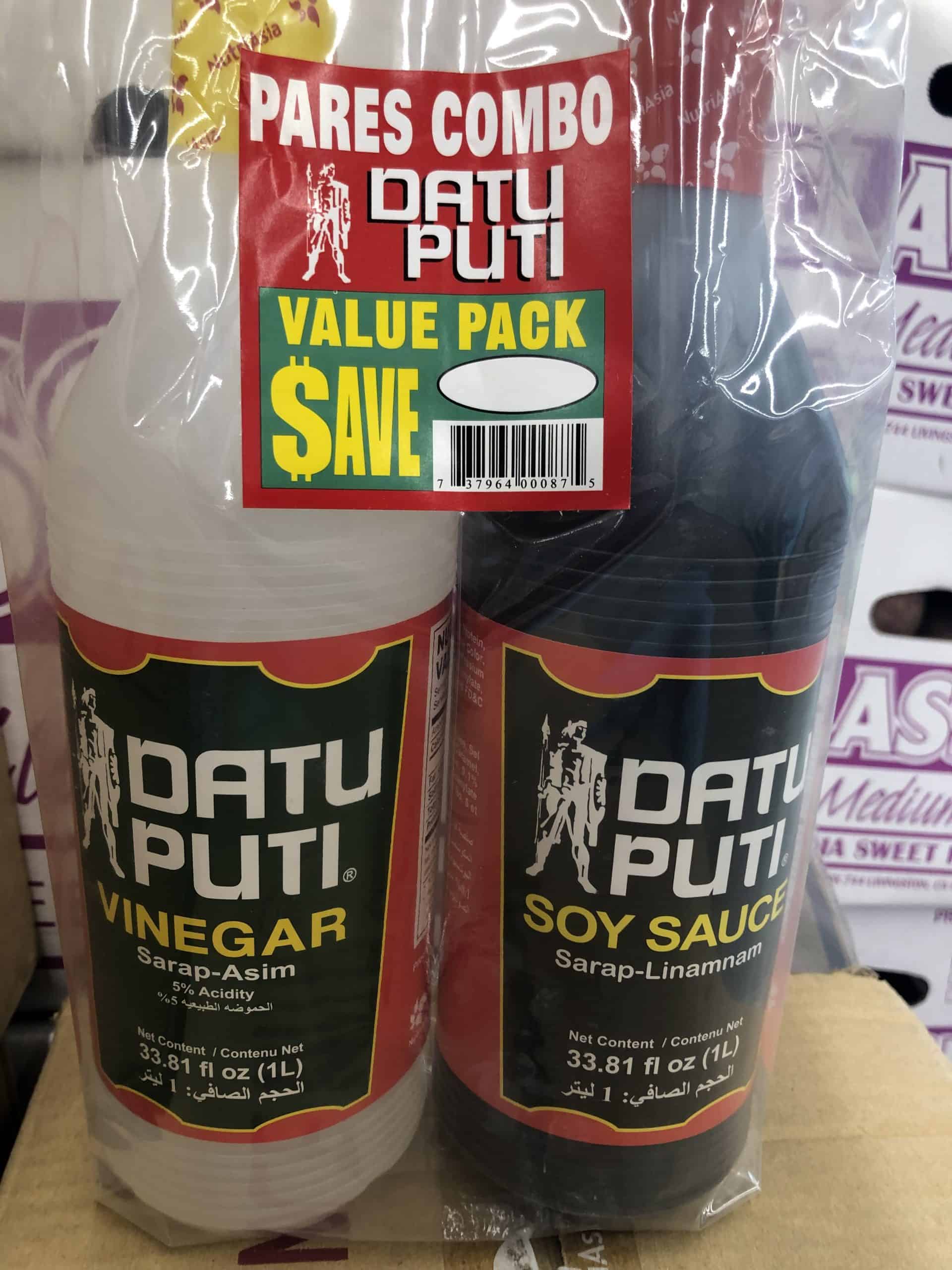 Datu Puti Value Pack of Vinegar and Soy Sauce Bottles